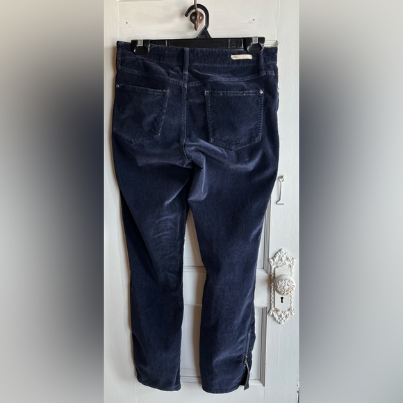 Pilcro Stet Slim Ankle Zippered Cords - Navy size 28 - Picture 3 of 7